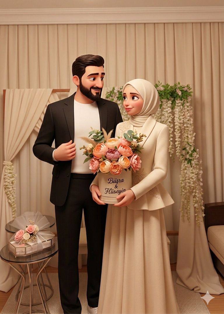 Büşra ve Hüseyin'in nişan fotoğrafı